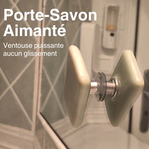Porte-savon magnétique mural – sans perçage & séchage rapide