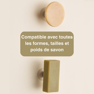 Porte-savon magnétique mural – sans perçage & séchage rapide