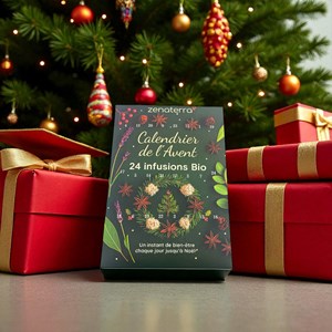 Calendrier de l’avent 24 tisanes bio –  plante, fruit et épice 100% naturelles