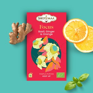 Tisane bio focus – infusion basilic, gingembre & orange pour clarté d’esprit