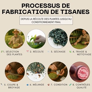 Tisane bio bonne nuit – infusion relaxante camomille, valériane & lavande