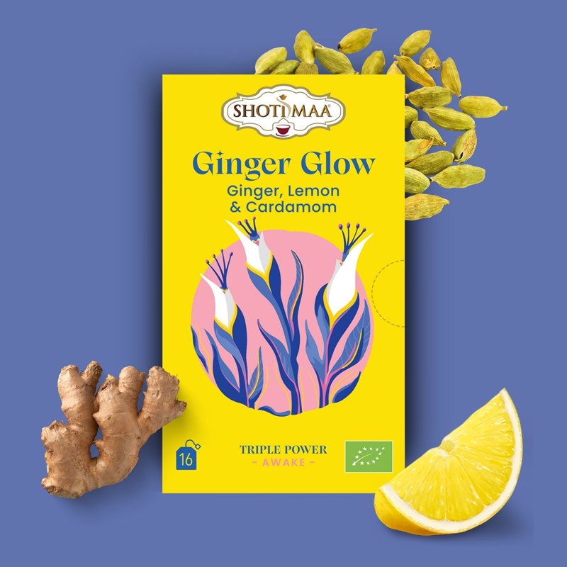 Tisane bio ginger glow – infusion gingembre & citron, énergie & digestion