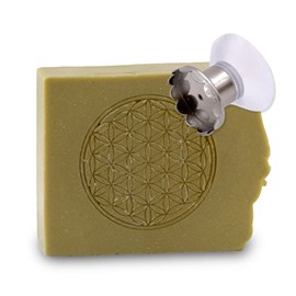 Duo shampoing solide bio fleur de vie et support magnétique fabriqué en france