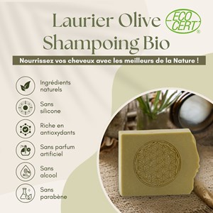 Duo shampoing solide bio fleur de vie et support magnétique fabriqué en france