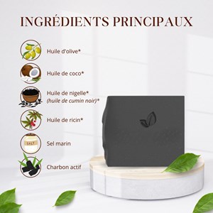 Duo savon bio nigelle purifiant + support magnétique fabriqué en france