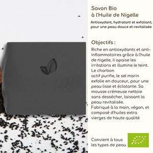 Duo savon bio nigelle purifiant + support magnétique fabriqué en france