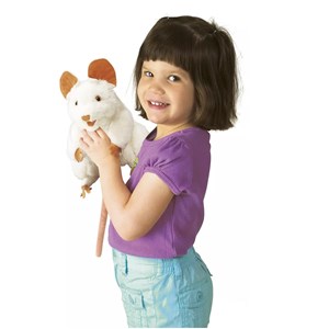 Marionnette à main souris blanche