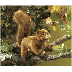 Marionnette à main écureuil roux