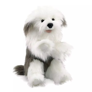 Marionnette à main chien bobtail