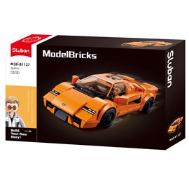 Model bricks - voiture de sport orange