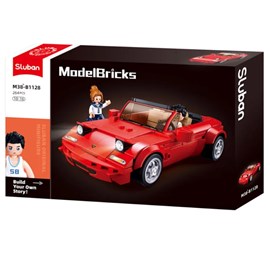 Model bricks - voiture de sport mx5 roug
