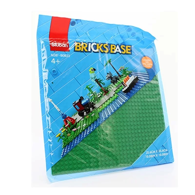 Plaque de base briques de jeux - verte