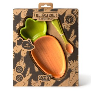 Assiette à compartiments et sa cuil