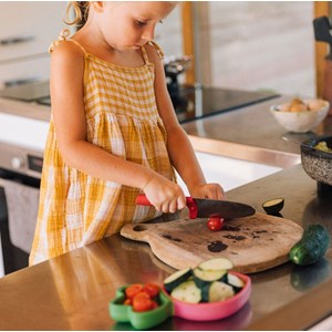 Assiette à compartiments et sa cuil