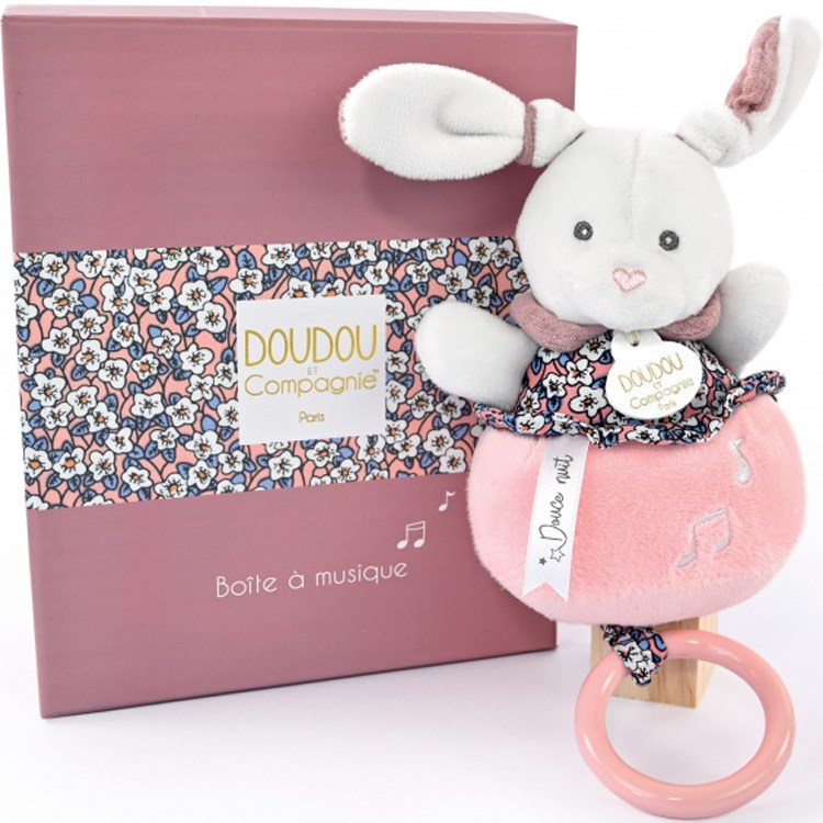 Peluche musicale lapin boh'aime (20 cm)
