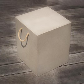 Cubix - tabouret résine finition béton -