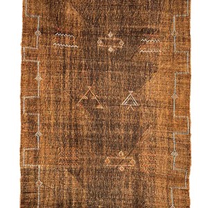 Sabra - tapis berbère en soie de cactus Gris