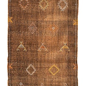 Sabra - tapis berbère en soie de cactus - modèle a10 Violet