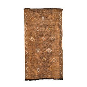 Sabra - tapis berbère en soie de cactus Marron