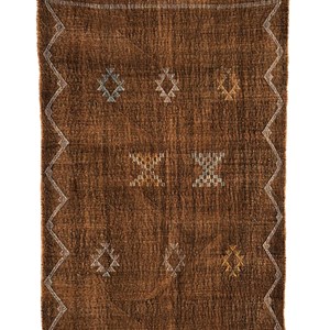 Sabra - tapis berbère en soie de cactus Blanc