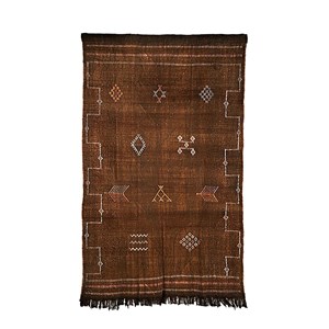 Sabra - tapis berbère en soie de cactus Beige mouline