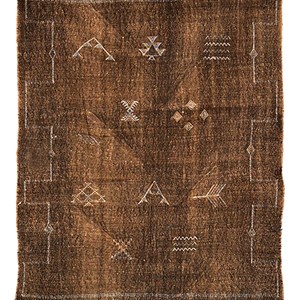Sabra - tapis berbère en soie de cactus - modèle a24 Orangeade