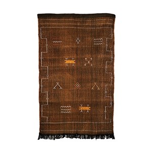 Sabra - tapis berbère en soie de cactus - modèle a25 Camel