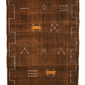 Sabra - tapis berbère en soie de cactus - modèle a25 Camel