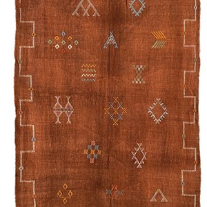 Sabra - tapis berbère en soie de cactus Olive