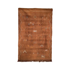 Sabra - tapis berbère en soie de cactus Doré