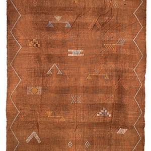 Sabra - tapis berbère en soie de cactus Doré