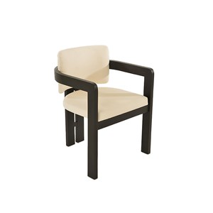 Lili - chaise en mindi noir carbone et