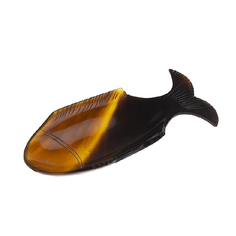 Poisson - coupelle en sabot naturel artisanale - 12.5x5.5cm
