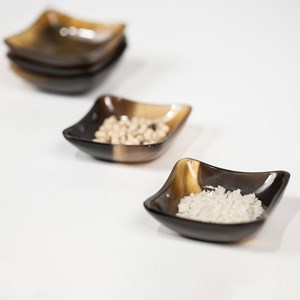 Coupelle carrée en sabot naturel -