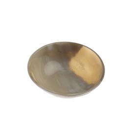 Coupelle ronde en corne naturelle blonde