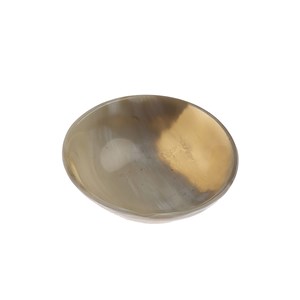 Coupelle ronde en corne naturelle blonde
