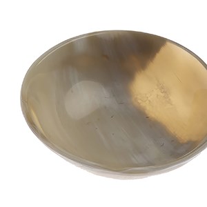 Coupelle ronde en corne naturelle blonde