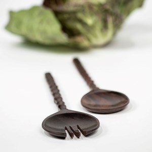 Couverts à salade en bois de rose