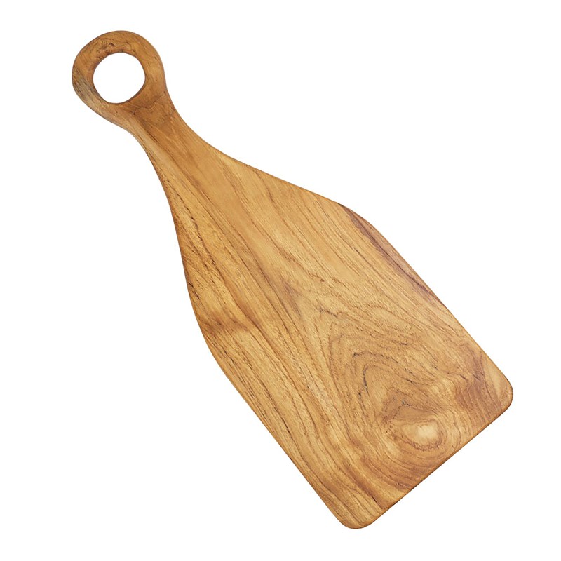 Vino - planche à découper en teck naturel avec manche troué