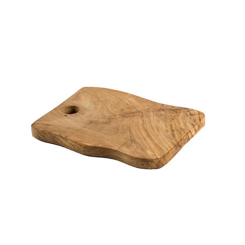 Wave - planche à découper en teck nature