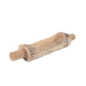 Pirogue - plat en teck naturel brut -