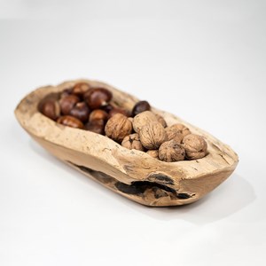 Erosion - plat en teck naturel brut -