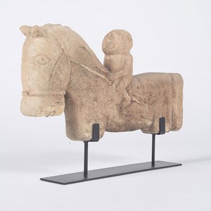 Joki - statuette en pierre calcaire naturelle