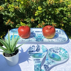 Plat à cake long rectangulaire en méla