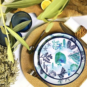 Petite assiette mélamine caraïbes 23 c