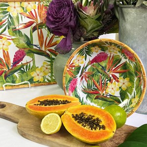 Grand saladier profond - 25 cm- fleurs e