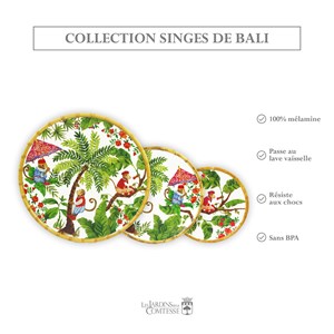 Plat de service rond - contour bambou 35