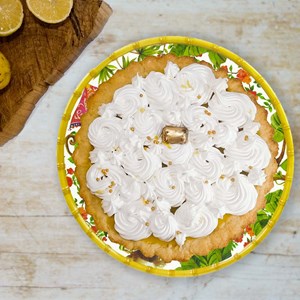 Plat de service rond - contour bambou 35