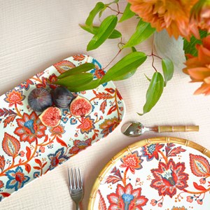 Plat long en mélamine 37,5 cm en imprim