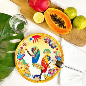 Petite assiette mélamine perroquets 23c